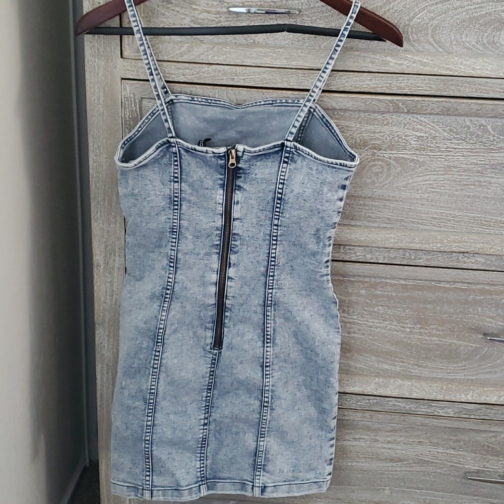 Mini Denim Dress - Picture 4 of 6